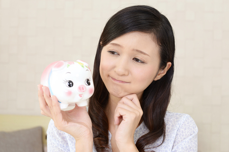 Disappointed Asian womanの写真素材