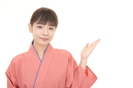A Japanese restaurant waitressの写真素材