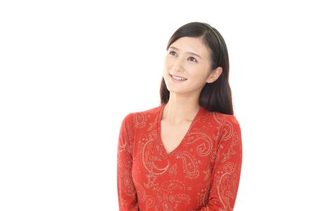 Relaxed beautiful young woman.の写真素材