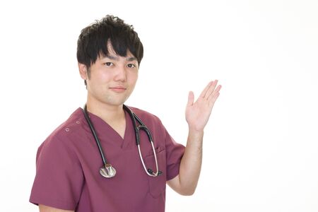 Smiling Asian medical doctorの写真素材