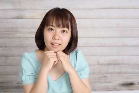 Relaxed young woman.の写真素材