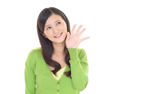 Woman smiling happyの写真素材