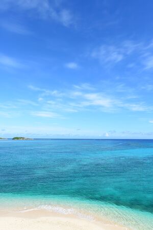 Beautiful blue sky and sea of Okinawaの写真素材