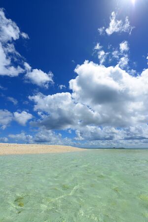 Blue sky and clear sea of Okinawaの写真素材