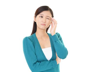 Woman who has a headacheの写真素材