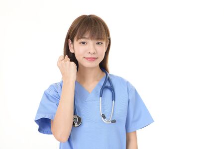 Smiling Asian medical doctorの写真素材