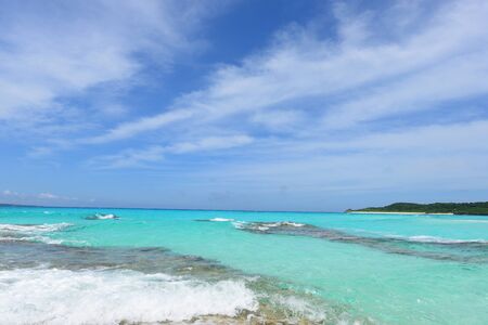 Beautiful blue sky and sea of Okinawaの写真素材