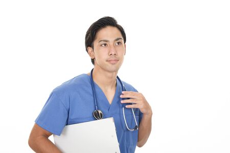 Smiling Asian medical doctorの写真素材