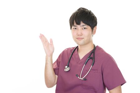 Smiling Asian medical doctorの写真素材