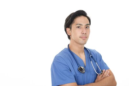 Portrait of an Asian medical doctorの写真素材