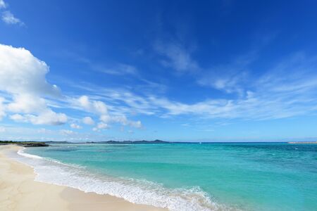Picture of a beautiful beach in Okinawaの写真素材