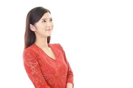 Portrait of an Asian womanの写真素材