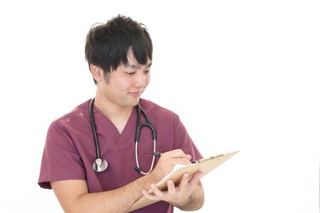Portrait of an Asian medical doctorの写真素材