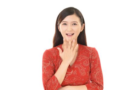 Beautiful young woman smilingの写真素材