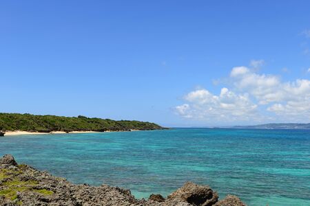 Beautiful blue sky and sea of Okinawaの写真素材