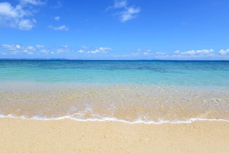Picture of a beautiful beach in Okinawaの写真素材