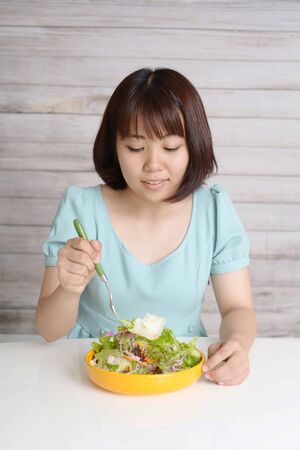 Woman who enjoys a mealの写真素材
