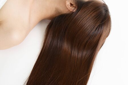 Woman with beautiful long hairの写真素材
