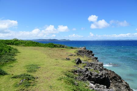Blue sky and sea of Okinawaの写真素材