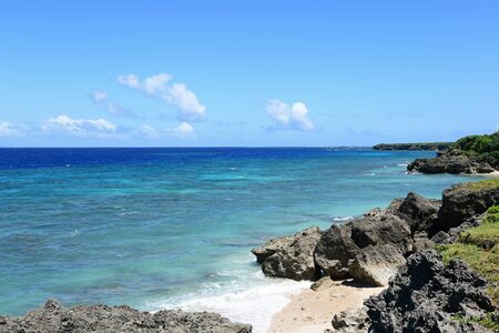 Picture of a beautiful beach in Okinawaの写真素材