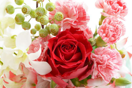 Beautiful bouquet of mixed flowers.の写真素材