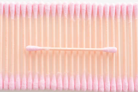 Close up of cotton swabs.の写真素材