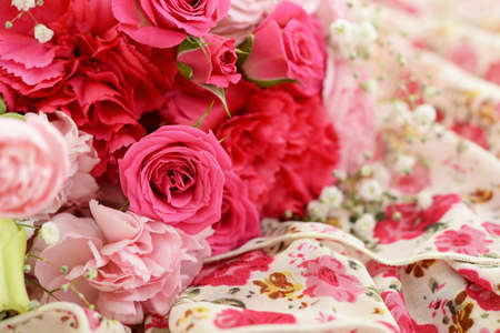 Beautiful bouquet of mixed flowers.の写真素材