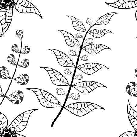 Seamless pictures with branches on white background.の写真素材