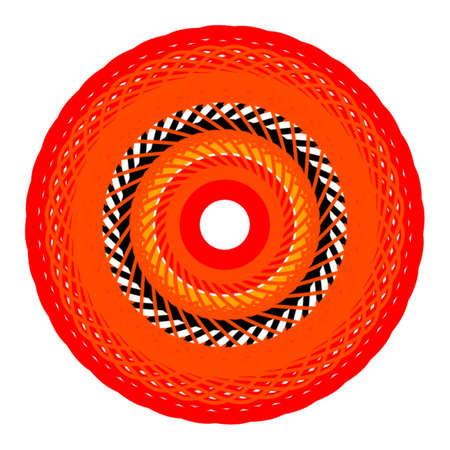 Mandala illustration. Colored pictures. Round mandala. Interesting pattern.のイラスト素材