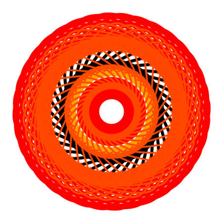 Mandala illustration. Colored pictures. Round mandala. Interesting pattern.の写真素材