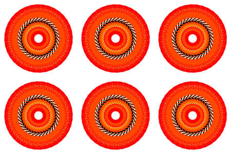 Mandala illustration. Colored pictures. Round mandala. Interesting pattern.の写真素材