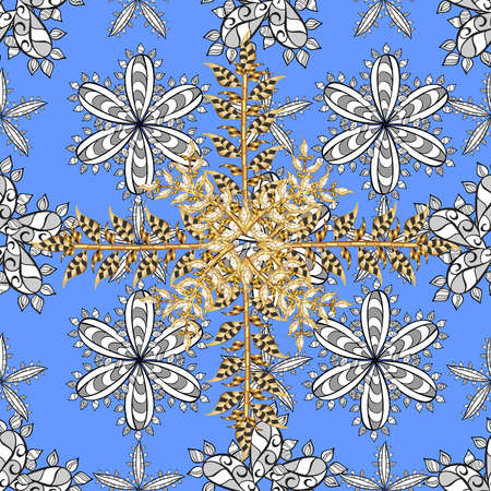 seamless pattern with vintage elements on colorful background.の写真素材