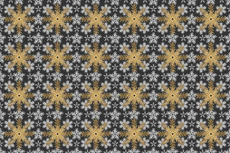 seamless pano pattern on colorful backround with golden elementsの写真素材