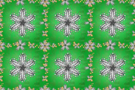 seamless vintage pattern with shadows and golden elements.の写真素材