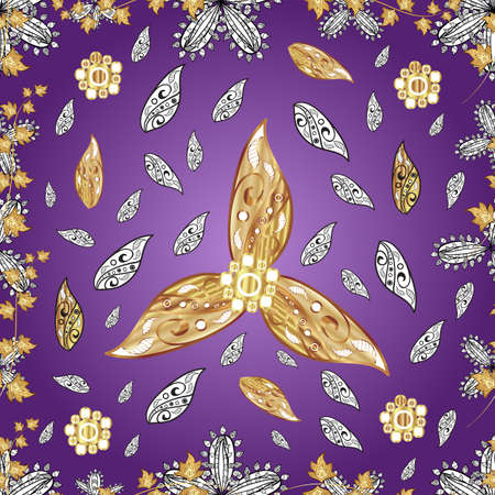 seamless doodles interesting pattern on colorful backgroundの写真素材