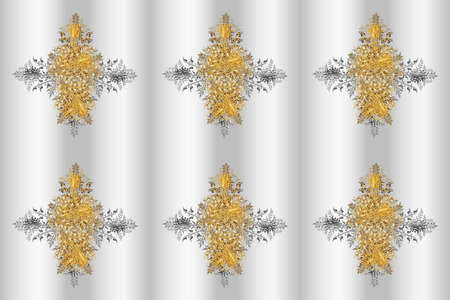 snowflake with silver and gray vintage elementsの写真素材