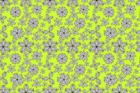 pano seamless raster floral pattern with white doodles flowersの写真素材