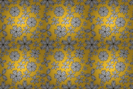 pano seamless raster floral pattern with white doodles flowersの写真素材