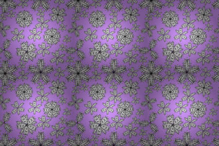 pano seamless raster floral pattern with white doodles flowersの写真素材