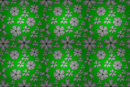 pano seamless raster floral pattern with white doodles flowersの写真素材