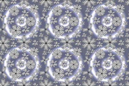 pano seamless raster floral pattern with white doodles flowersの写真素材