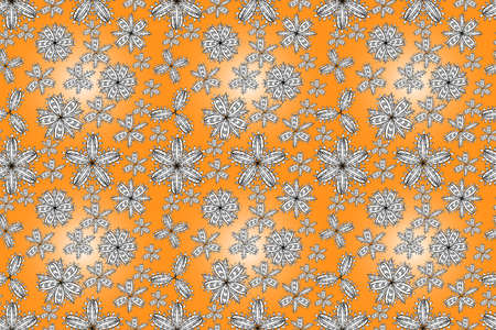 pano seamless raster floral pattern with white doodles flowersの写真素材