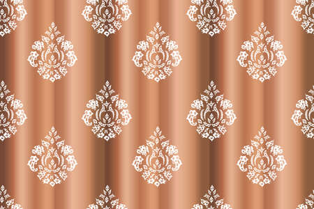 seamless raster pano wallpaper with vintage elements.の写真素材