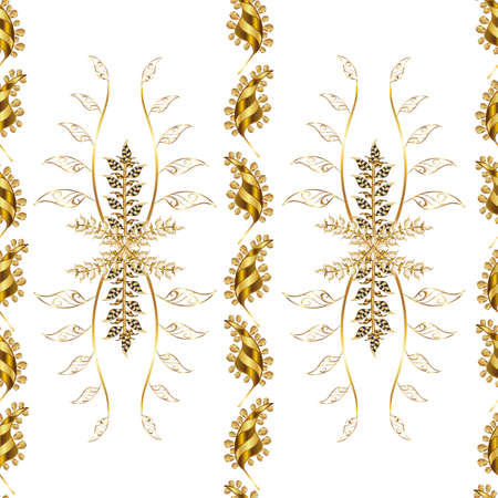 Seamless pattern with interesting doodles on colorfil background. Vector illustration.の写真素材