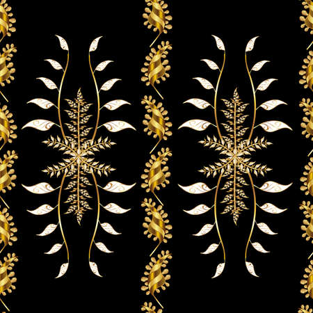 Seamless pattern with interesting doodles on colorfil background. Raster illustration.の写真素材