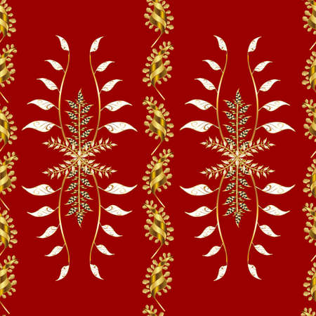 Seamless pattern with interesting doodles on colorfil background. Raster illustration.の写真素材