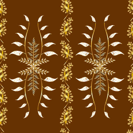Seamless pattern with interesting doodles on colorfil background. Raster illustration.の写真素材