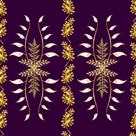 Seamless pattern with interesting doodles on colorfil background. Vector illustration.の写真素材