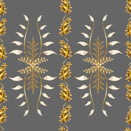 Seamless pattern with interesting doodles on colorfil background. Vector illustration.の写真素材