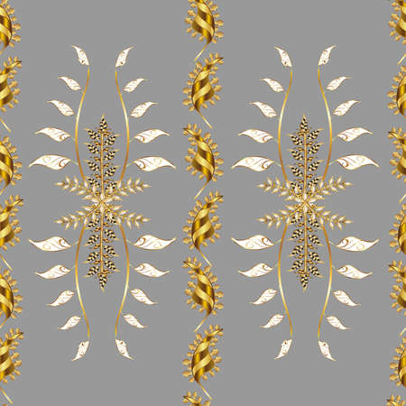 Seamless pattern with interesting doodles on colorfil background. Raster illustration.の写真素材